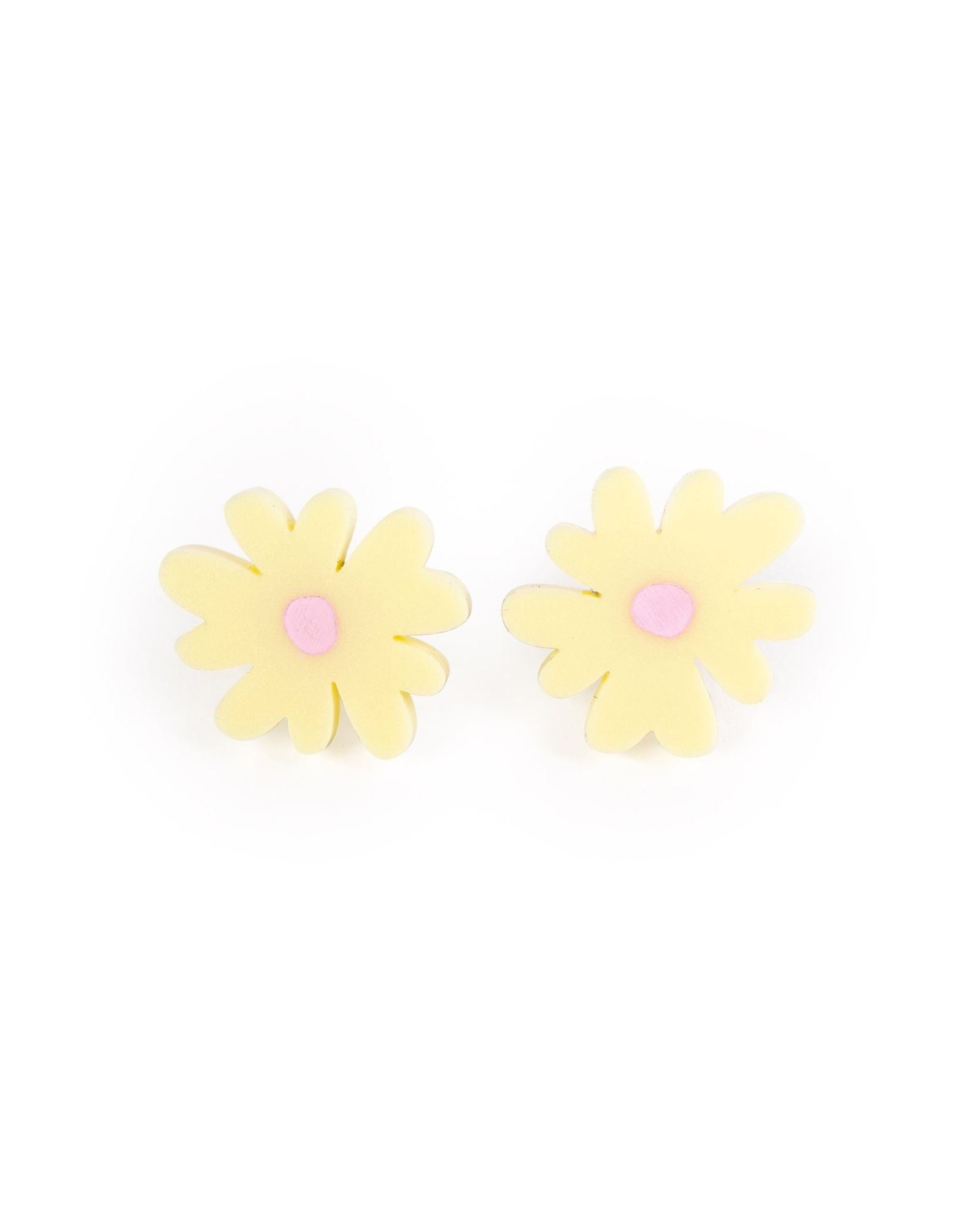 Yellow Small Blossom Stud Earrings