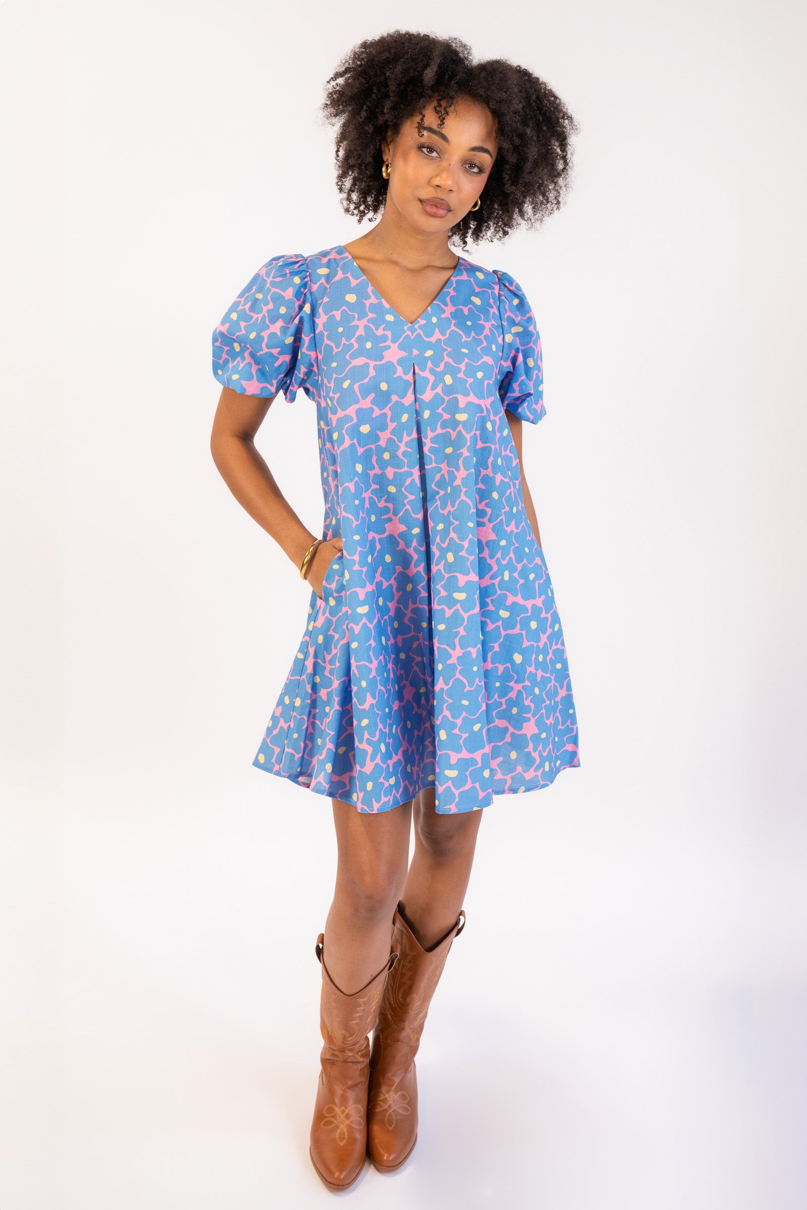 Blue Blossom Florence Mini Dress